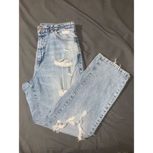 Distressed Garage Mom Jeans